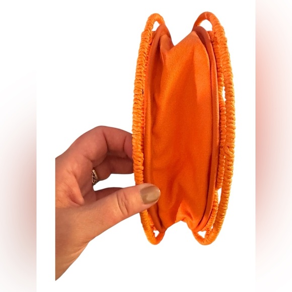 ✨ Straw Caning Orange Fruit Tote Bag Clutch New Without Tags - Picture 4 of 9